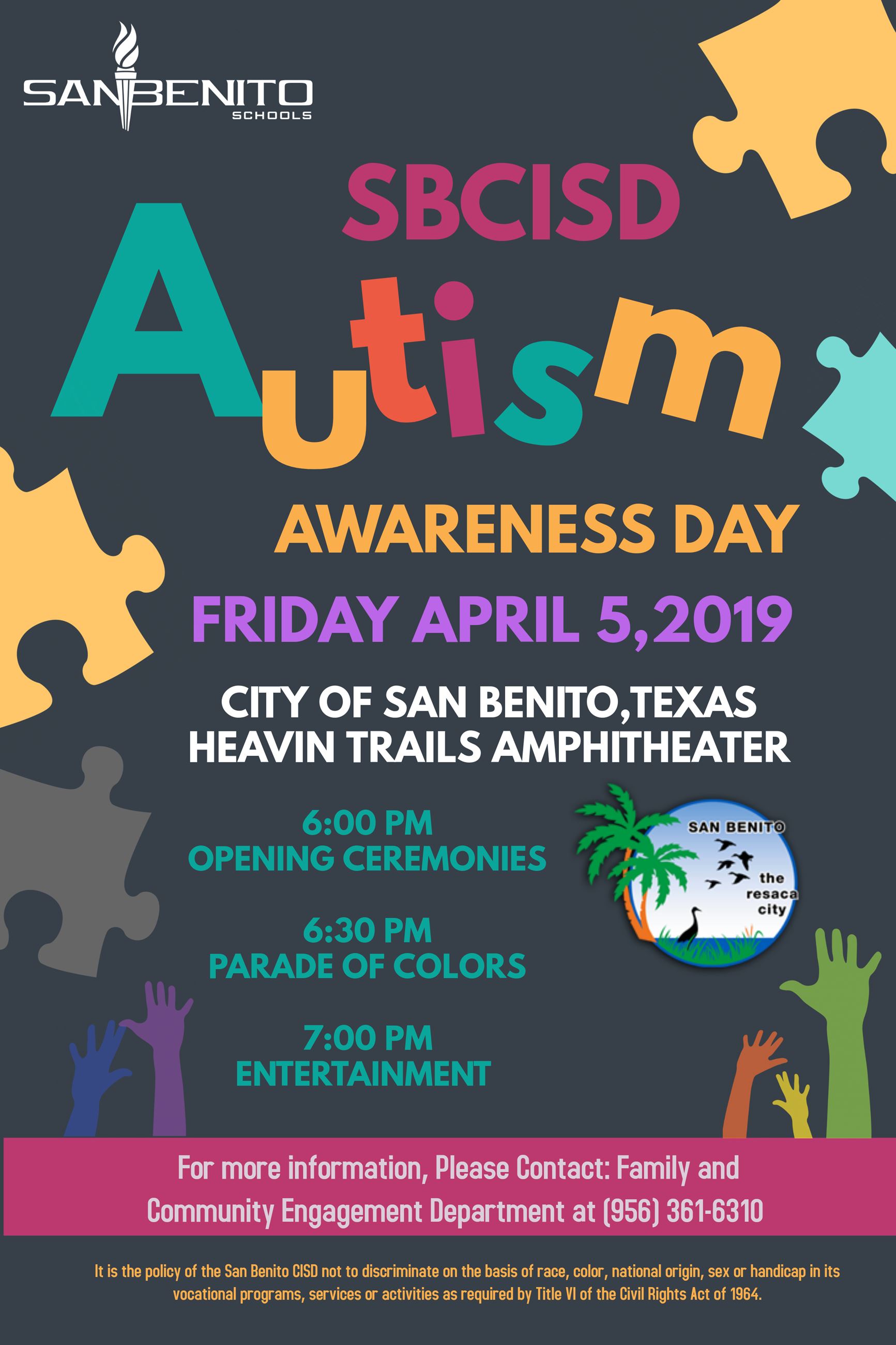 2019 Autism Awareness Event Flyer