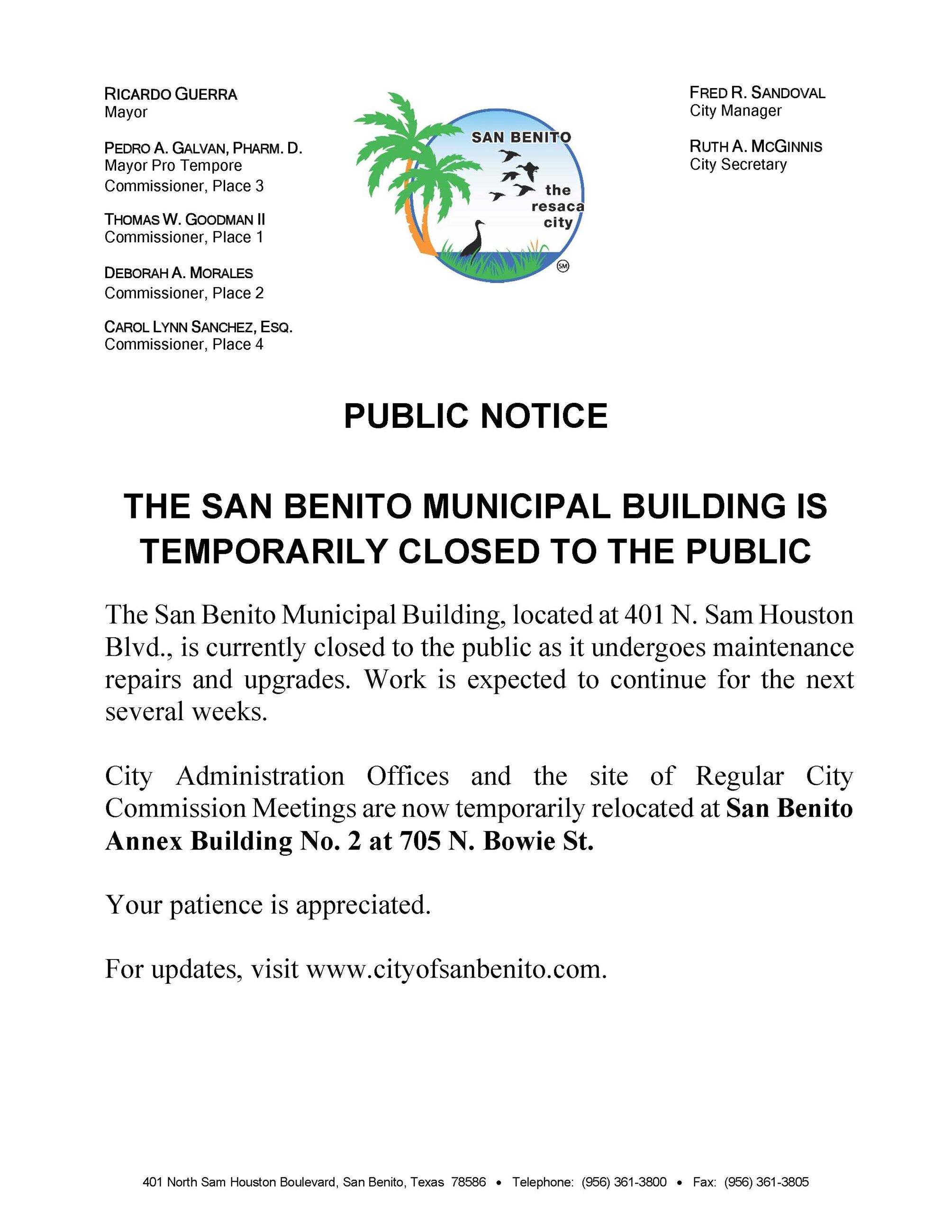 NOTICE ON MUNICIPAL