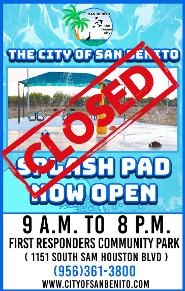 Splash pad closed