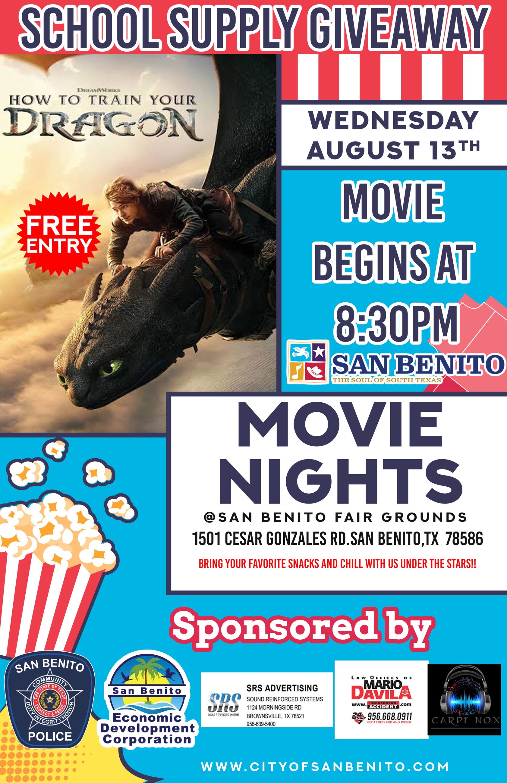 Movie Night School Supply Giveaway