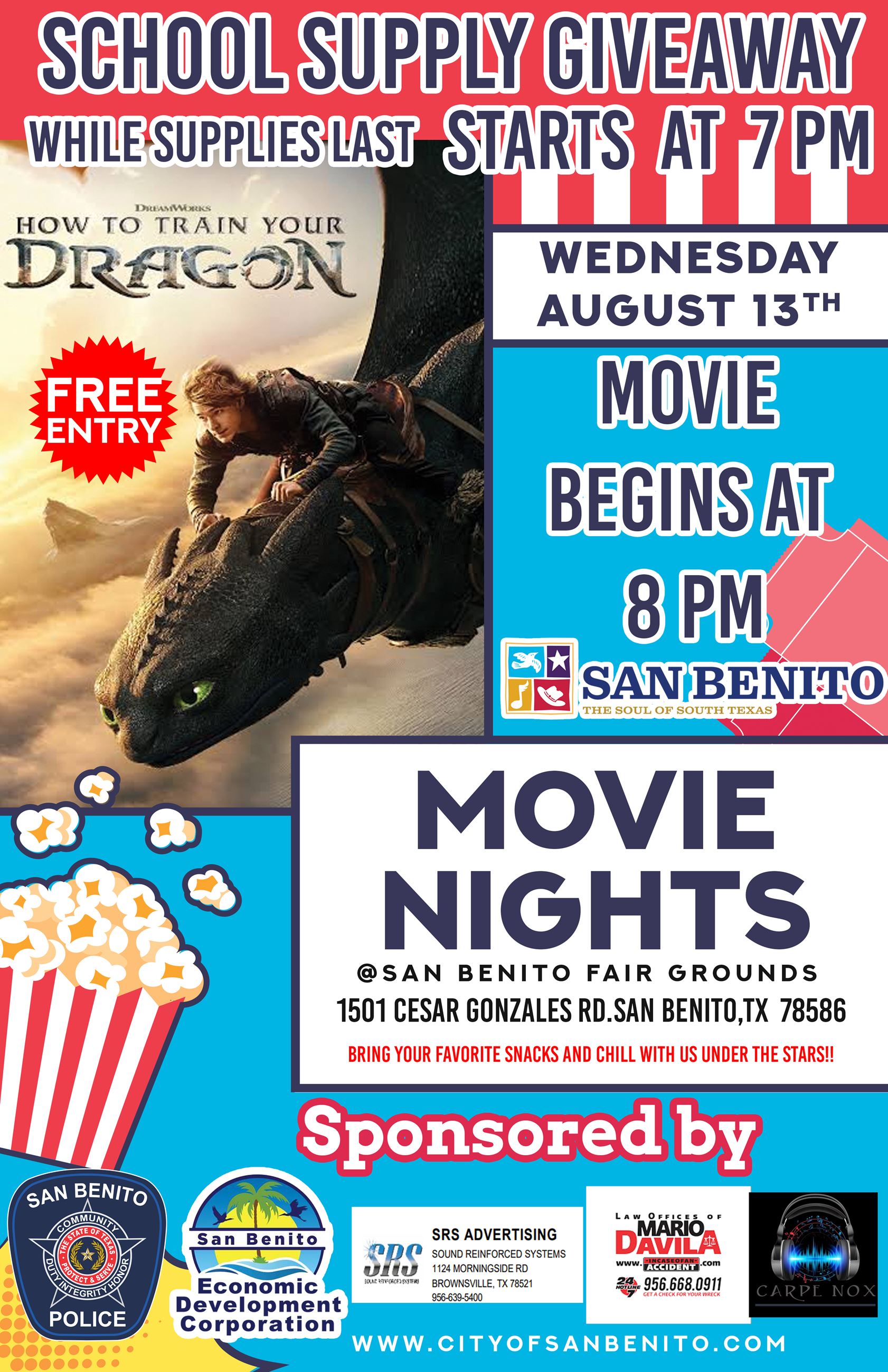Movie Night Backpack Giveaway W time